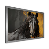 Yellow Horse Bold Elegance - Horse Living Room Wall Art