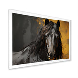Yellow Horse Bold Elegance - Horse Living Room Wall Art