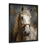 White Horse Equestrian Duality II - Animals Canvas Wall Art