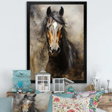 White Horse Equestrian Duality I - Animals Canvas Wall Art