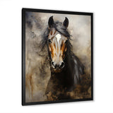 White Horse Equestrian Duality I - Animals Canvas Wall Art