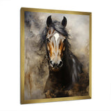 White Horse Equestrian Duality I - Animals Canvas Wall Art