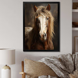 Brown Horse Harmonious Balance - Animals Canvas Wall Art