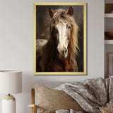 Brown Horse Harmonious Balance - Animals Canvas Wall Art