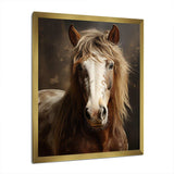 Brown Horse Harmonious Balance - Animals Canvas Wall Art