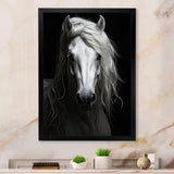Grey Horse Majestic Monochrome - Horse Home Decor Art