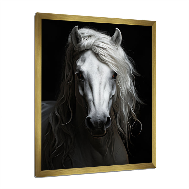 Grey Horse Majestic Monochrome - Horse Home Decor Art