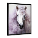 Pink White Horse Contours - Horse Wall Art Prints