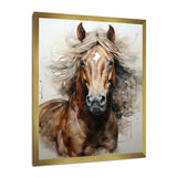 Brown Beige Horse Spirit Of Equus - Brown Horse Wall Art