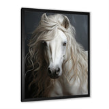 White Horse Subtle Whispers - Horse Canvas Wall Art