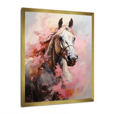Pink White Horse Vibrant Pink Equine - Horse Wall Art Prints