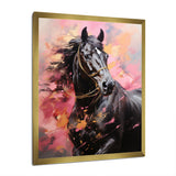 Pink Black Horse Vibrant Pink Equine - Pink Horse Wall Art