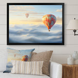 Orange Hot Air Ballon Horizon I - Hot Air Balloon Canvas Wall Art