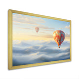 Orange Hot Air Ballon Horizon I - Hot Air Balloon Canvas Wall Art