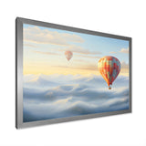 Orange Hot Air Ballon Horizon I - Hot Air Balloon Canvas Wall Art