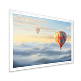 Orange Hot Air Ballon Horizon I - Hot Air Balloon Canvas Wall Art