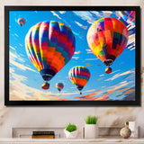 Colorful Hot Air Ballon Chromatic - Hot Air Balloon Canvas Wall Art