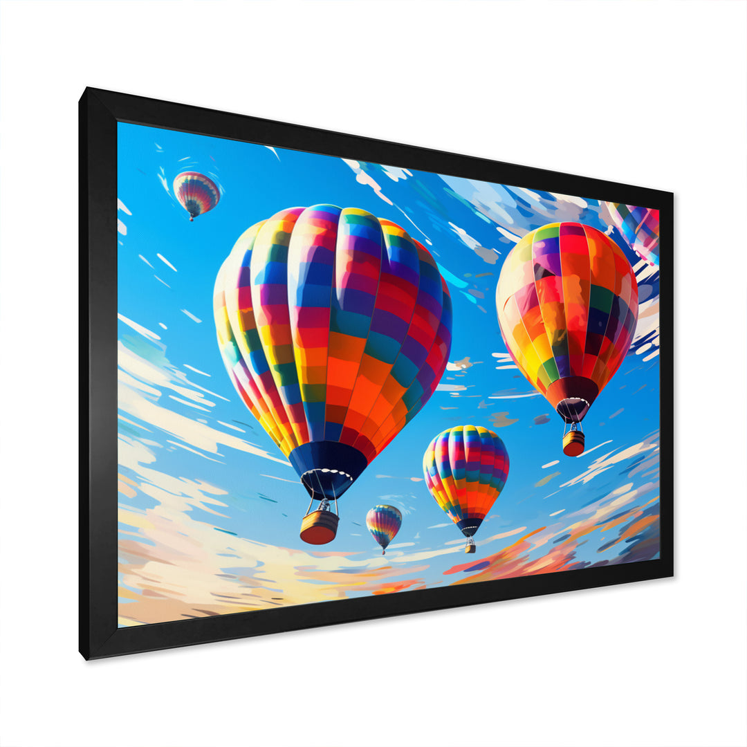 Colorful Hot Air Ballon Chromatic - Hot Air Balloon Canvas Wall Art