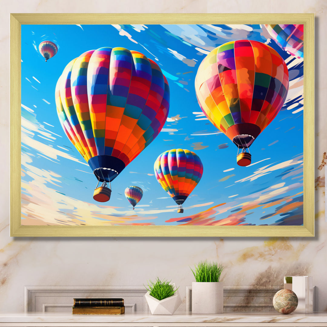Colorful Hot Air Ballon Chromatic - Hot Air Balloon Canvas Wall Art
