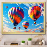 Colorful Hot Air Ballon Chromatic - Hot Air Balloon Canvas Wall Art