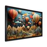 Colorful Hot Air Ballon Collage - Hot Air Balloon Canvas Wall Art