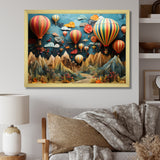 Colorful Hot Air Ballon Collage - Hot Air Balloon Canvas Wall Art