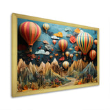 Colorful Hot Air Ballon Collage - Hot Air Balloon Canvas Wall Art