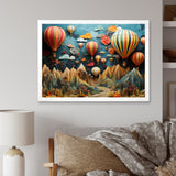 Colorful Hot Air Ballon Collage - Hot Air Balloon Canvas Wall Art