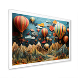 Colorful Hot Air Ballon Collage - Hot Air Balloon Canvas Wall Art