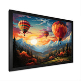 Colorful Hot Air Ballon Colorful - Hot Air Balloon Canvas Wall Art