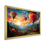 Colorful Hot Air Ballon Colorful - Hot Air Balloon Canvas Wall Art