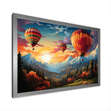 Colorful Hot Air Ballon Colorful - Hot Air Balloon Canvas Wall Art