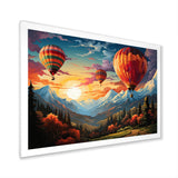 Colorful Hot Air Ballon Colorful - Hot Air Balloon Canvas Wall Art