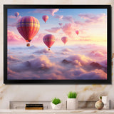 Pink Hot Air Ballon Ethereal I - Hot Air Balloon Canvas Wall Art