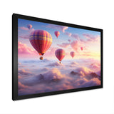 Pink Hot Air Ballon Ethereal I - Hot Air Balloon Canvas Wall Art