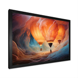 Coral Hot Air Ballon Ethereal I - Hot Air Balloon Canvas Wall Art