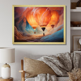 Coral Hot Air Ballon Ethereal I - Hot Air Balloon Canvas Wall Art
