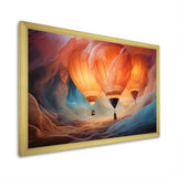 Coral Hot Air Ballon Ethereal I - Hot Air Balloon Canvas Wall Art
