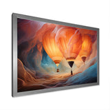Coral Hot Air Ballon Ethereal I - Hot Air Balloon Canvas Wall Art