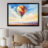 Colorful Hot Air Ballon Impressionistic - Hot Air Balloon Canvas Wall Art