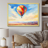 Colorful Hot Air Ballon Impressionistic - Hot Air Balloon Canvas Wall Art