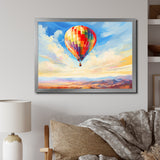 Colorful Hot Air Ballon Impressionistic - Hot Air Balloon Canvas Wall Art