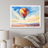Colorful Hot Air Ballon Impressionistic - Hot Air Balloon Canvas Wall Art