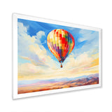 Colorful Hot Air Ballon Impressionistic - Hot Air Balloon Canvas Wall Art