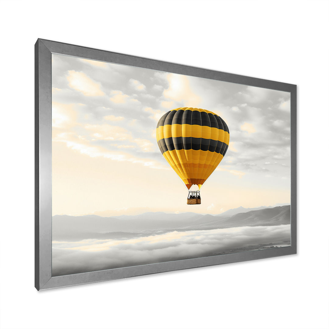 Yellow Hot Air Ballon I - Hot Air Balloon Canvas Wall Art