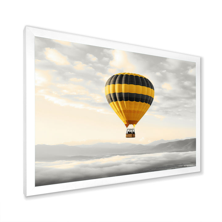 Yellow Hot Air Ballon I - Hot Air Balloon Canvas Wall Art