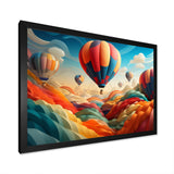 Red Hot Air Ballon I - Hot Air Balloon Canvas Wall Art
