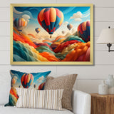 Red Hot Air Ballon I - Hot Air Balloon Canvas Wall Art