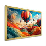 Red Hot Air Ballon I - Hot Air Balloon Canvas Wall Art