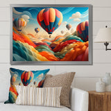Red Hot Air Ballon I - Hot Air Balloon Canvas Wall Art